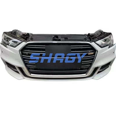 2017-2021 Audi A3 Luzes de niebla Capa de corte de nariz Cuadro Frente Parrillas Kit para parachoques Corte de nariz Negro